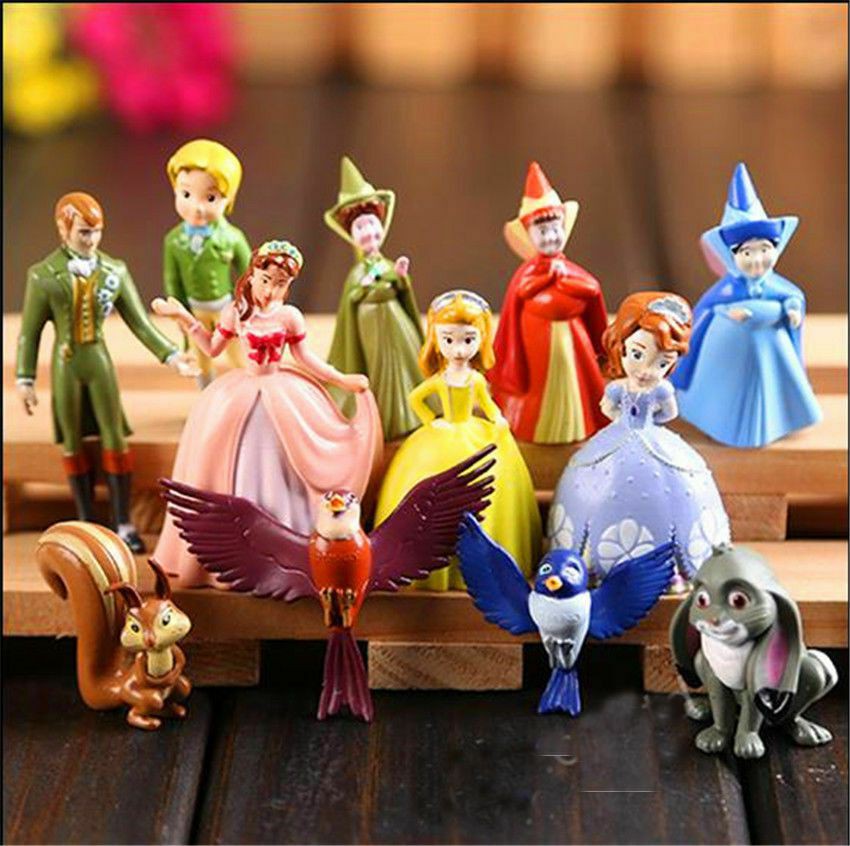12Pcs Set Sofia the First Princess Sophia Figures Cake Topper Collectible Gift Model Toys Shopee Malaysia