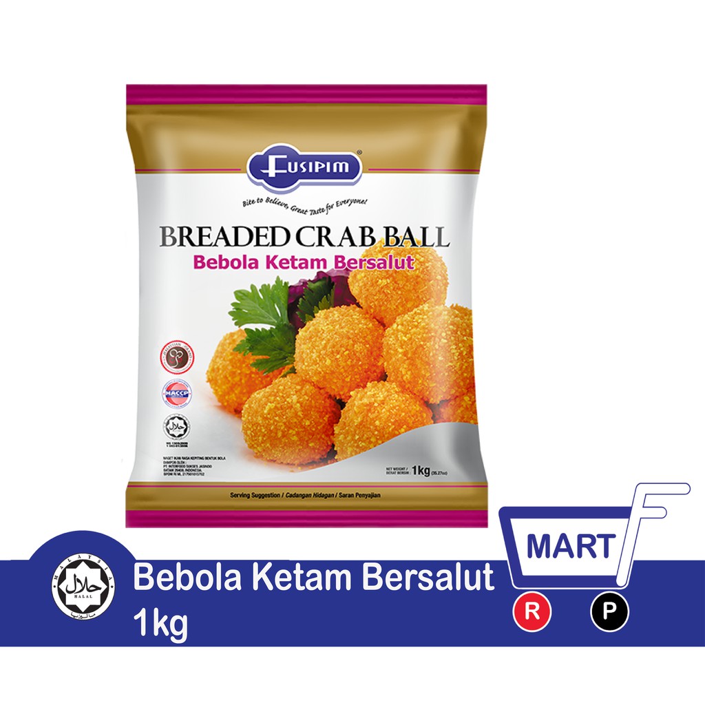 Fusipim Breaded Crab Ball 1kg Bebola Ketam Bersalut Halal [kl Klang