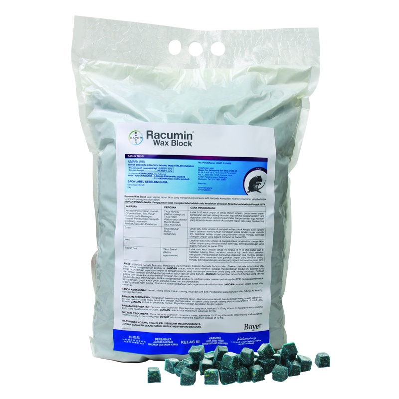 Bayer Racumin Wax Block 5kg (Pest Control) Rats Shopee Malaysia