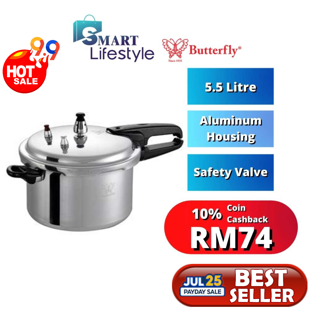 Butterfly stainless steel pressure 2024 cooker 10 litre