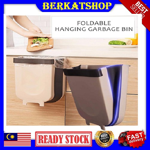 Kitchen Wall Mounted Folding Dustbin Cabinet Door Foldable Hanging ...