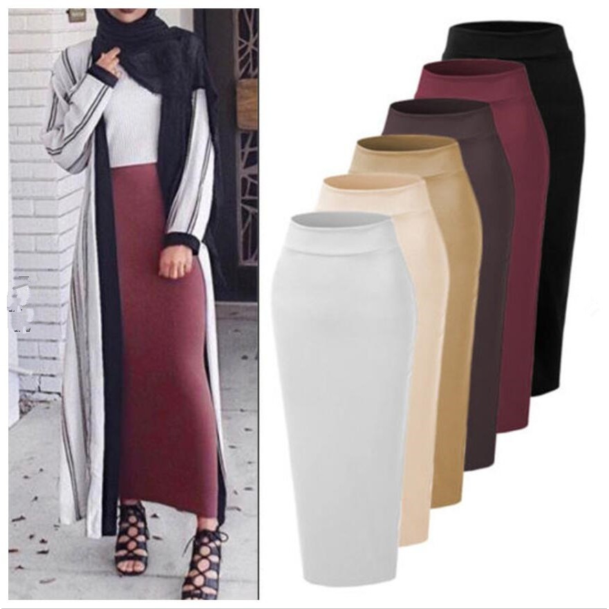 Pencil Skirts for Women Cotton Maxi Skirts High Waisted A Line Long Skirt No Slit Shopee Malaysia