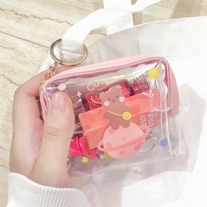 Mini clear pouch keychain Shopee Malaysia