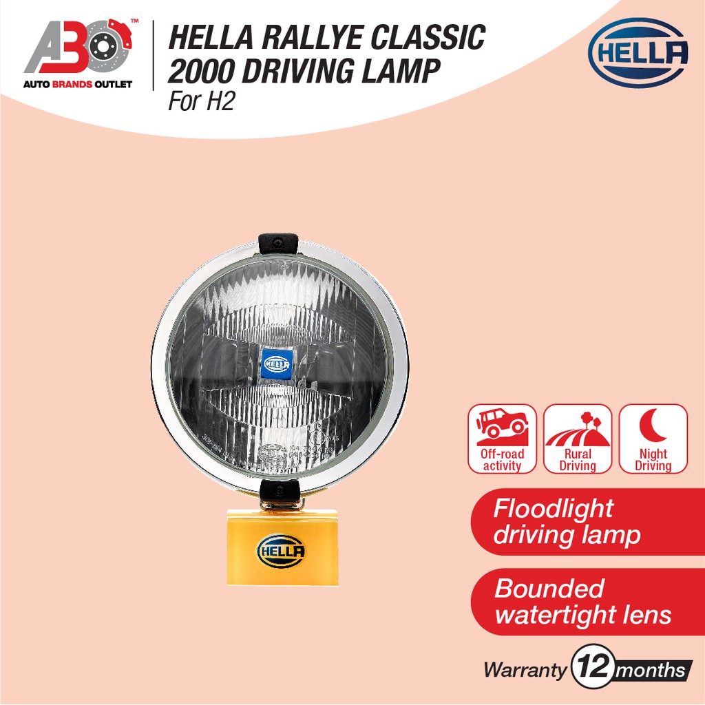 HELLA Rallye Classic 2000 Driving Lamp for H2 - 1F9 003 674 351 ...