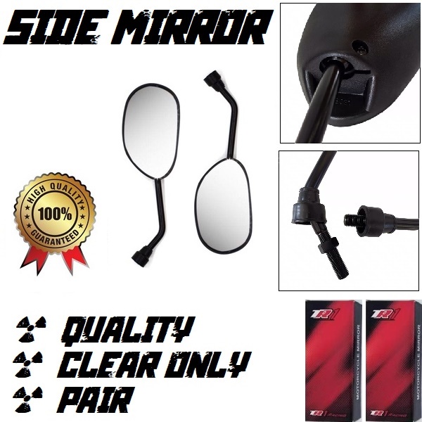 SUZUKI SMASH 110 115 SIDE MIRROR Motorcycle type SHORT STEM BIG MIRROR ...