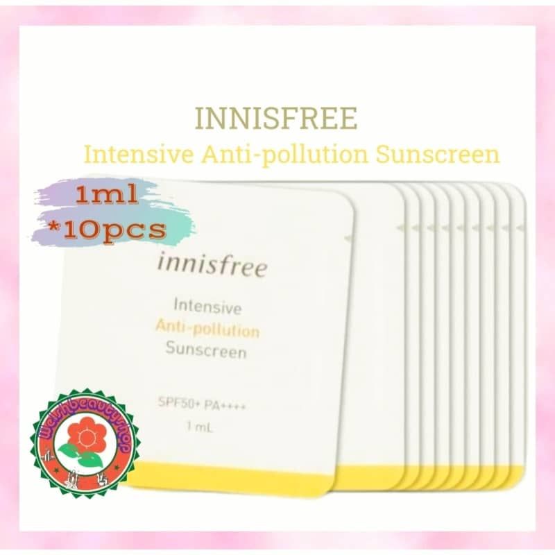 Sample Innisfree intensive Anti-pollution sunscreen spf 50+++ pa 1ml × ...