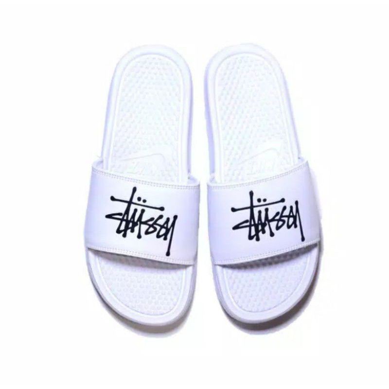 stussy nike flip flops