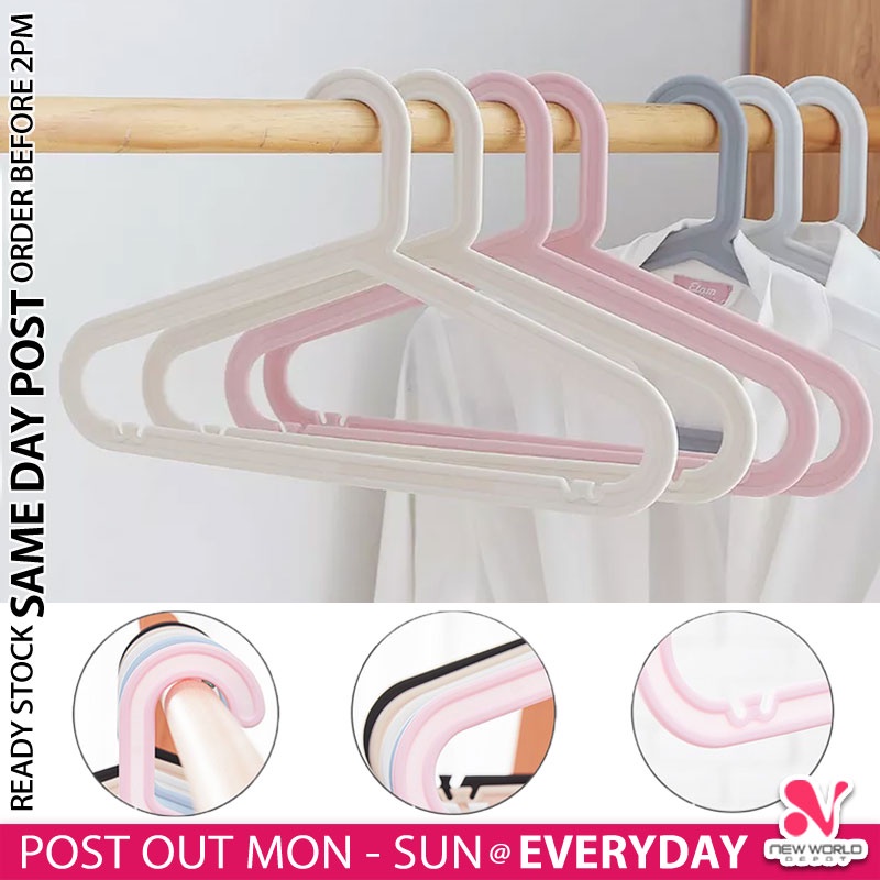 𝗔𝗡𝗧𝗜 𝗦𝗟𝗜𝗣 》premium No Trace Clothes Hanger Windproof Grooves Shirts 