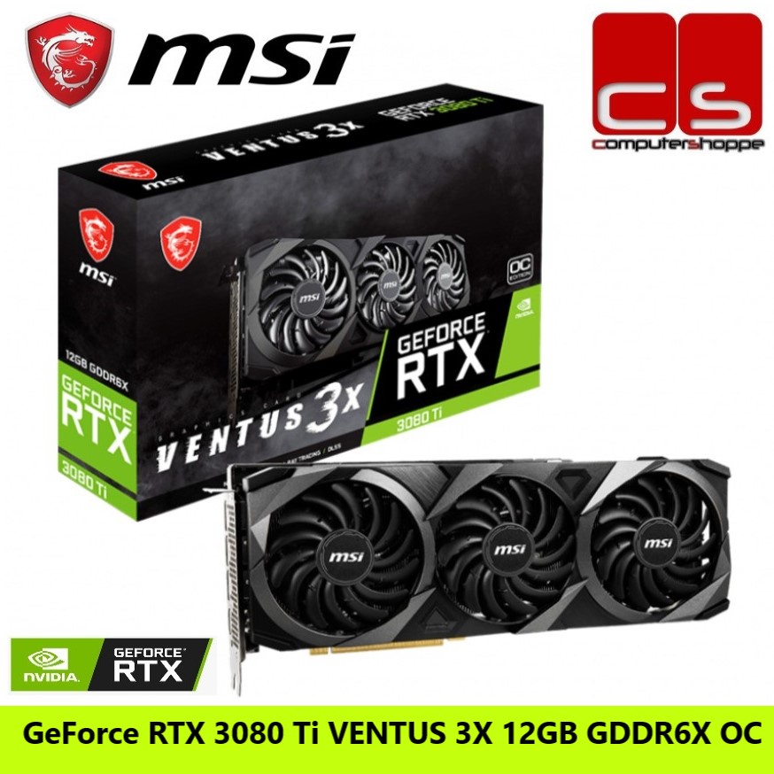 MSI GeForce RTX 3080 Ti VENTUS 3X 12G OC GDDR6X | Shopee Malaysia