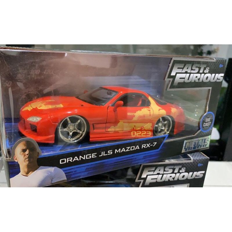 124 Jada Fast and Furious Orange Julius Rx7 diecast car 2 Fast 2