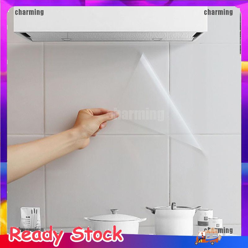 PRO Kitchen self-adhesive Oil Proof wallpaper Wall Protective Film high ...