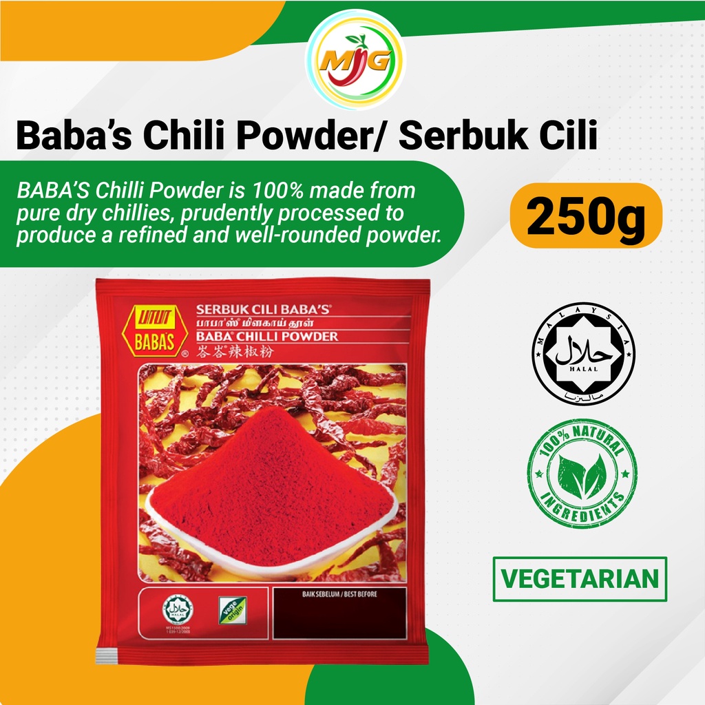 Babas Chili Powder 250g Shopee Malaysia