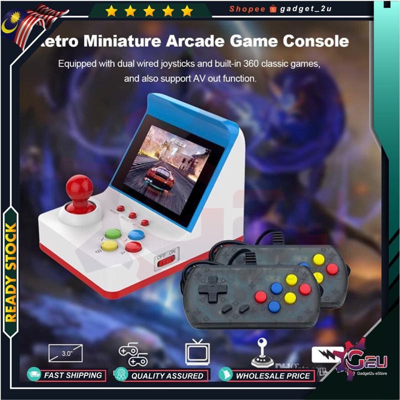 [Ready Stock]Handheld 3 Inch Arcade Video Games with 360 Classic Games ...