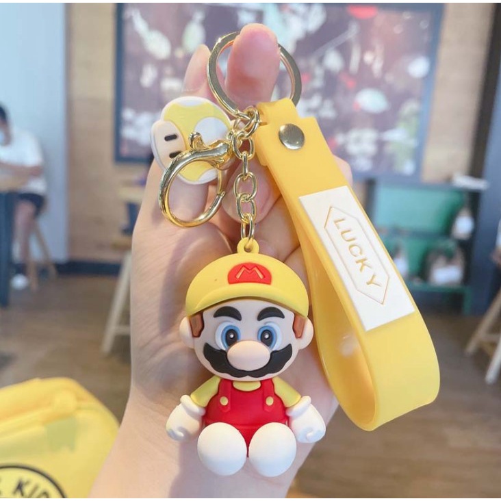 Super Mario Cute Keychain Bag Keychain With Tag and Cartoons | Shopee ...