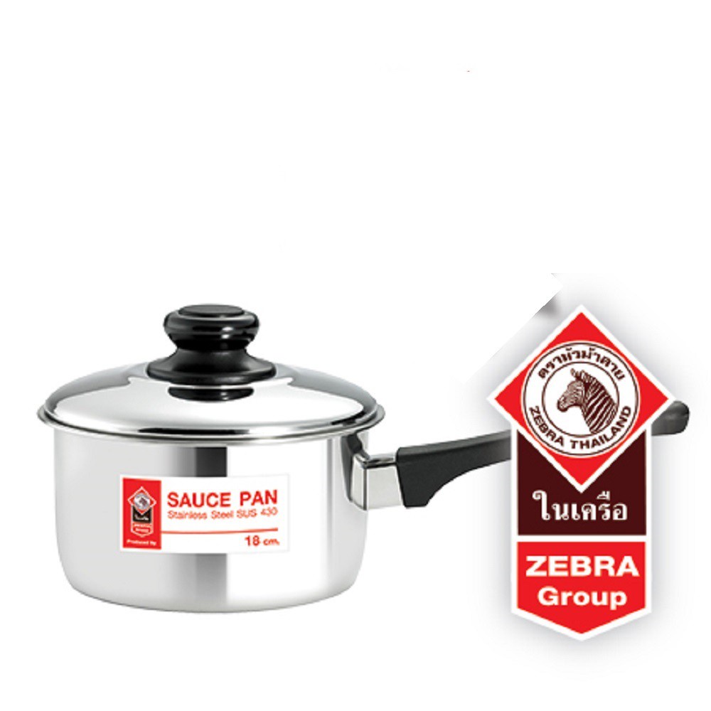 Zebra SUS430 Stainless Steel Sauce Pan (18cm) Shopee Malaysia