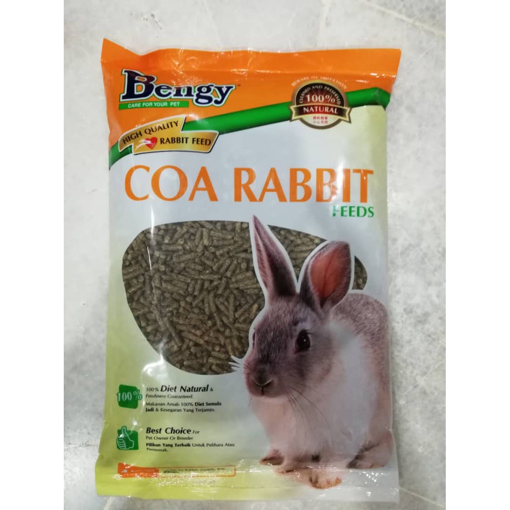 Bengy Coa High Quality Rabbit Feed Food Makanan Arnab Pellet 1kg Shopee Malaysia 6455