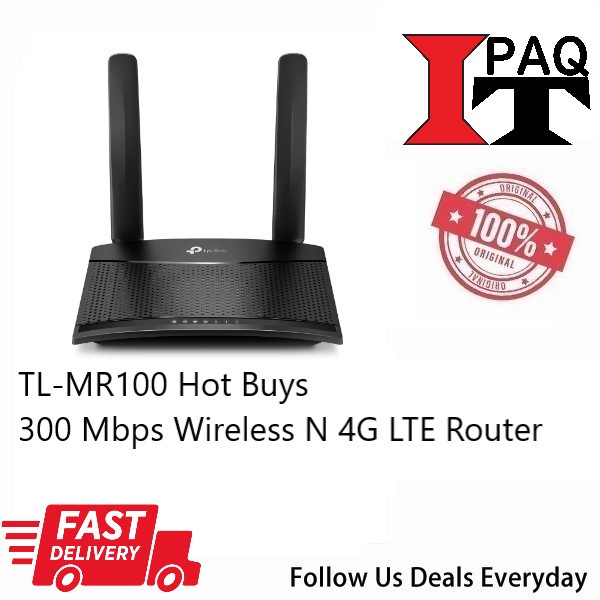 TPLink TLMR100 300 Mbps Wireless N 4G LTE SIM Card Router Shopee