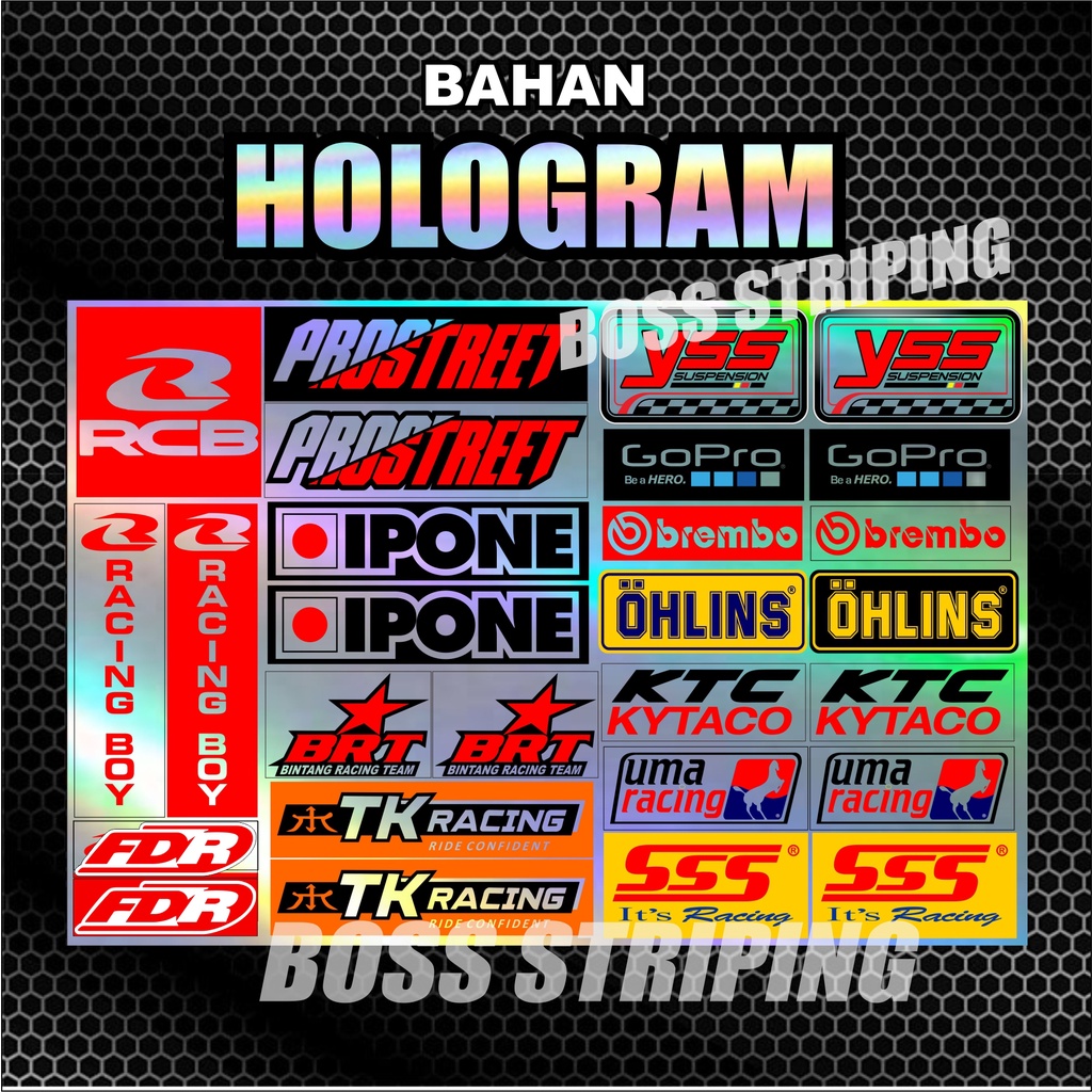 Sponsor STICKER PACK BRAND RACING MANY VARIATIONS ANTI FADE HIGH ...