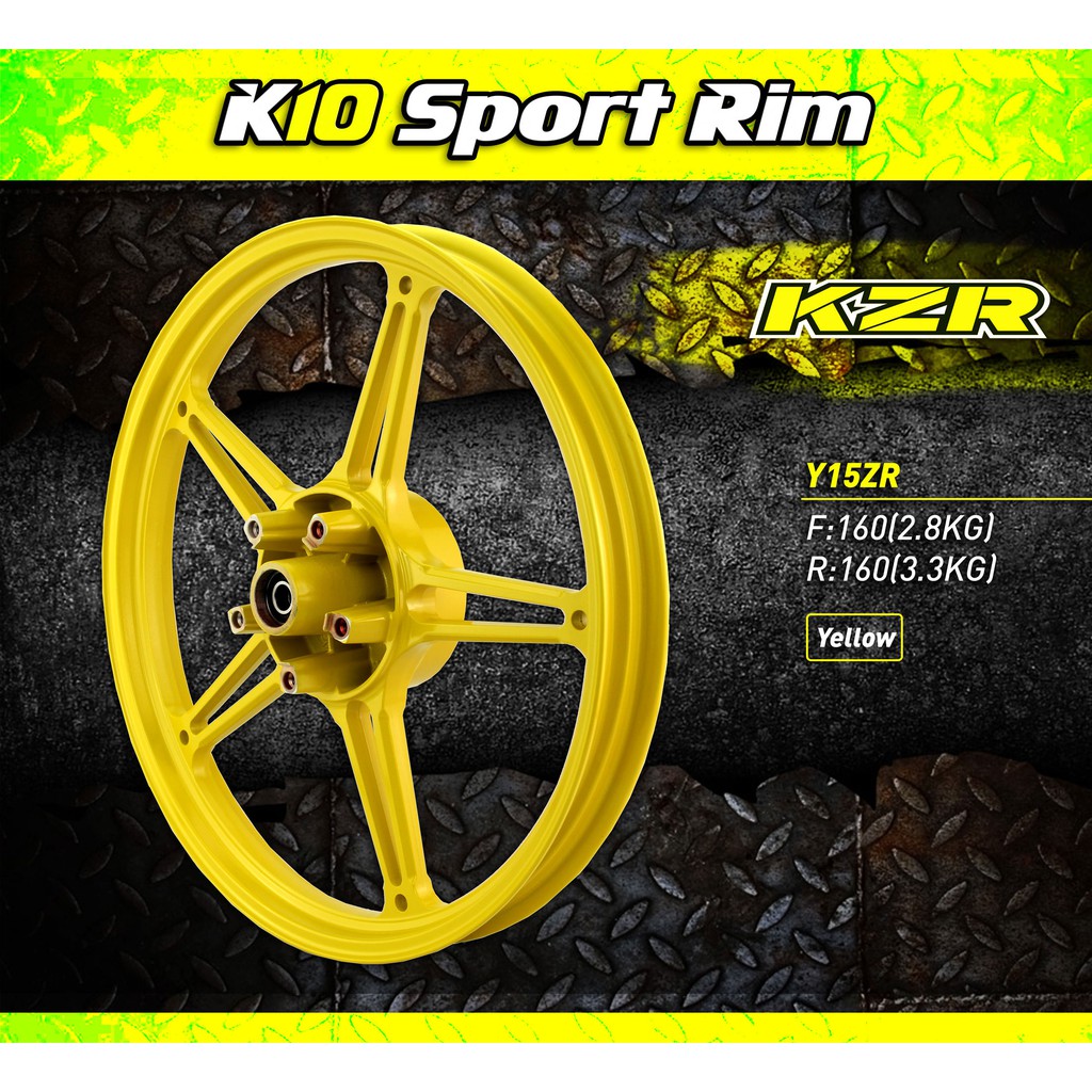 KOZI KZR K10 Sport Rim Solid Colour for Y15ZR 160X160 | Shopee Malaysia