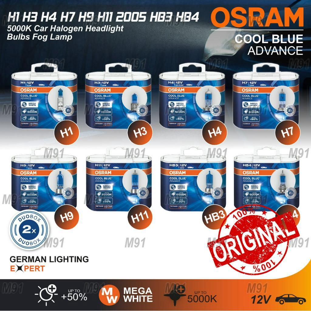 Original Osram Cool Blue Advance H1 H3 H4 H7 H8 H11 HB3 HB4
