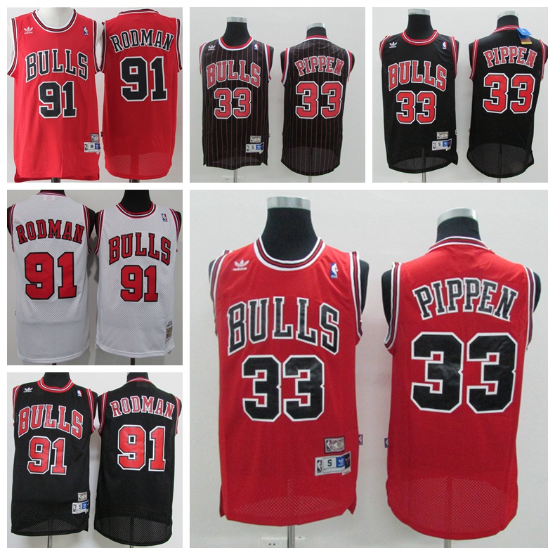 NBA Chicago Bulls Retro Basketball Jersey Scottie Pippen Rodman Sports Shirts Shopee Malaysia
