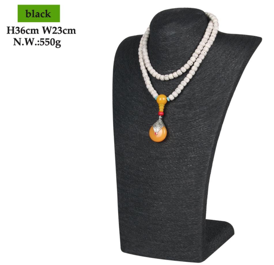 Model Bust Show Exhibitor 6 Options Hemp Rope Jewelry Display Necklace ...