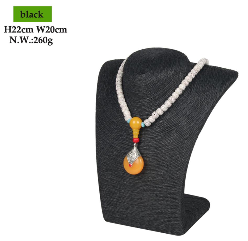 Model Bust Show Exhibitor 6 Options Hemp Rope Jewelry Display Necklace ...