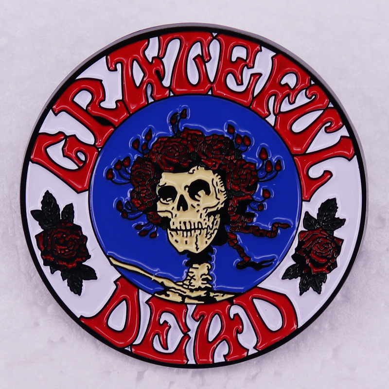 Grateful Dead Rock band Insignia Metal Brooch Clothes Backpack ...