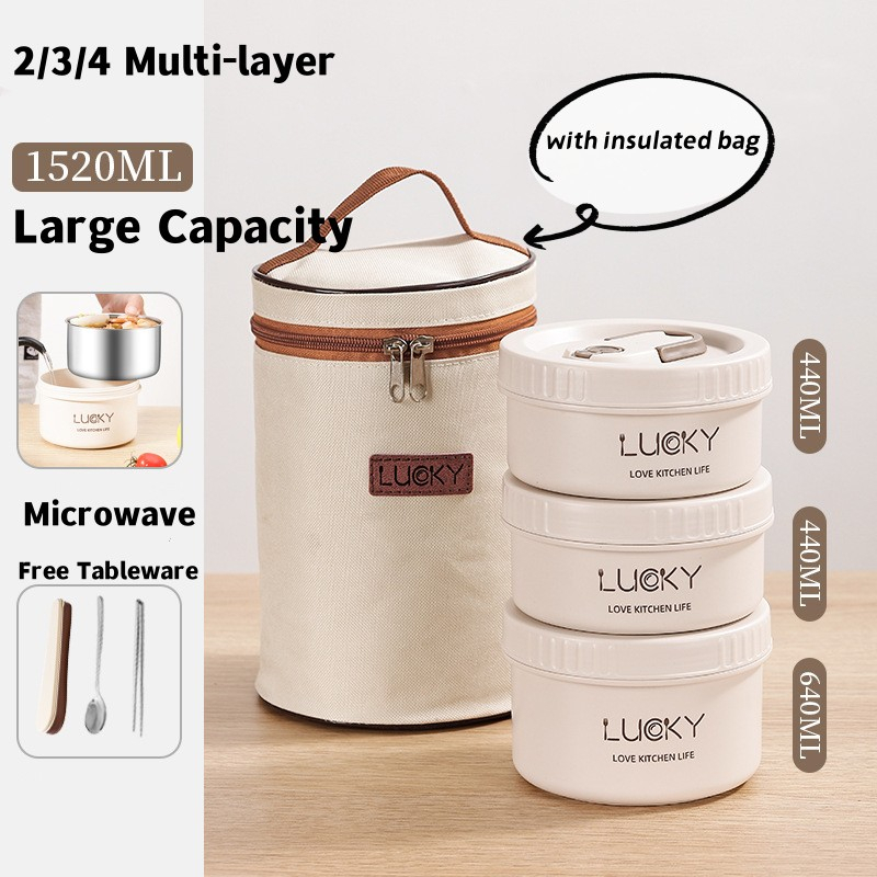 304 Grade Stainless Steel Food Grade Lunch Box Portable Divided Food ...