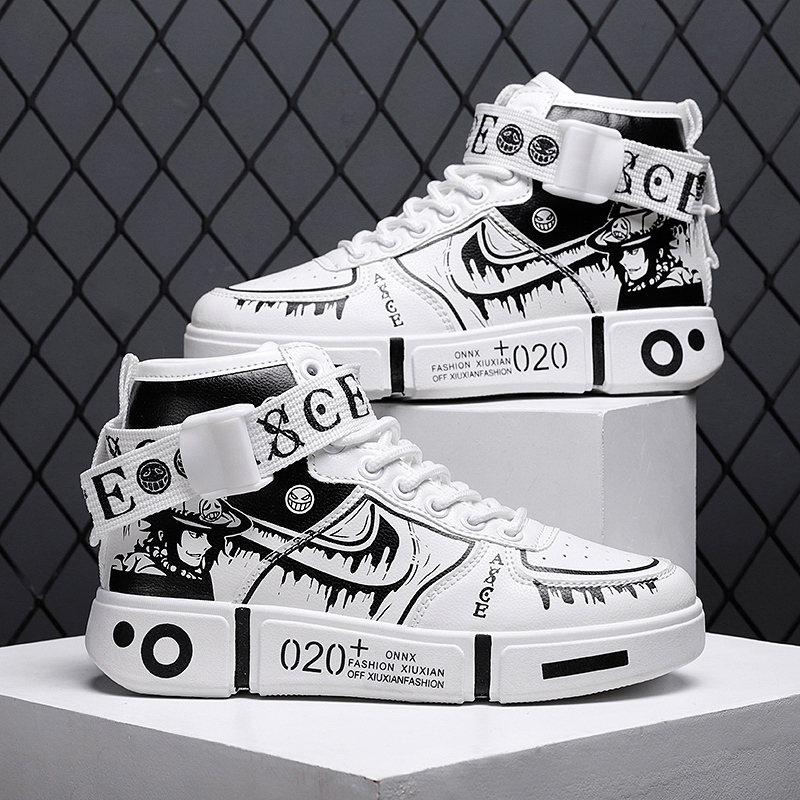 New Young Fashion Men Sneaker Shoes High Cut Quality Anime