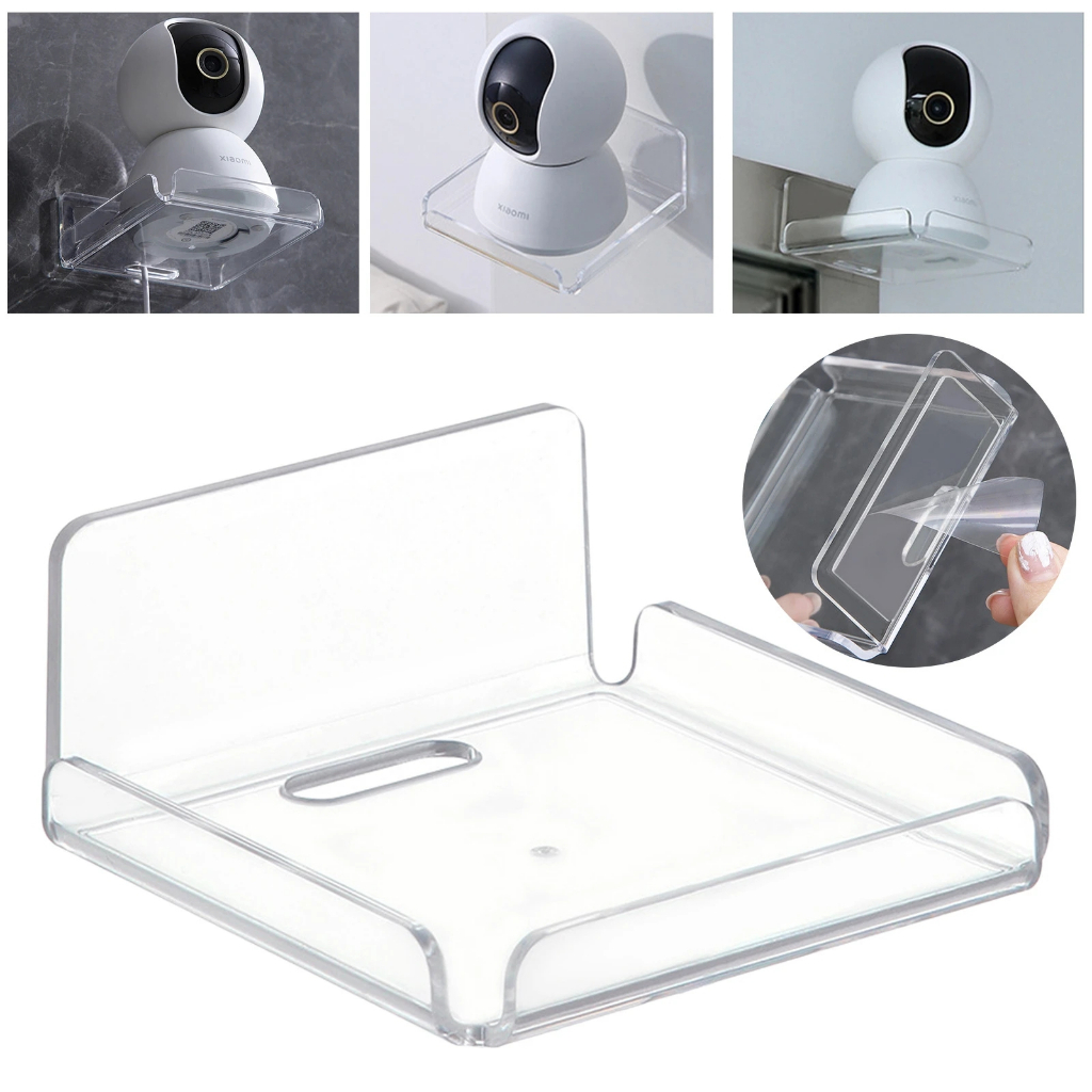 Wall Mounted Transparent Security Camera Shelf/ Home Office Punch-Free ...