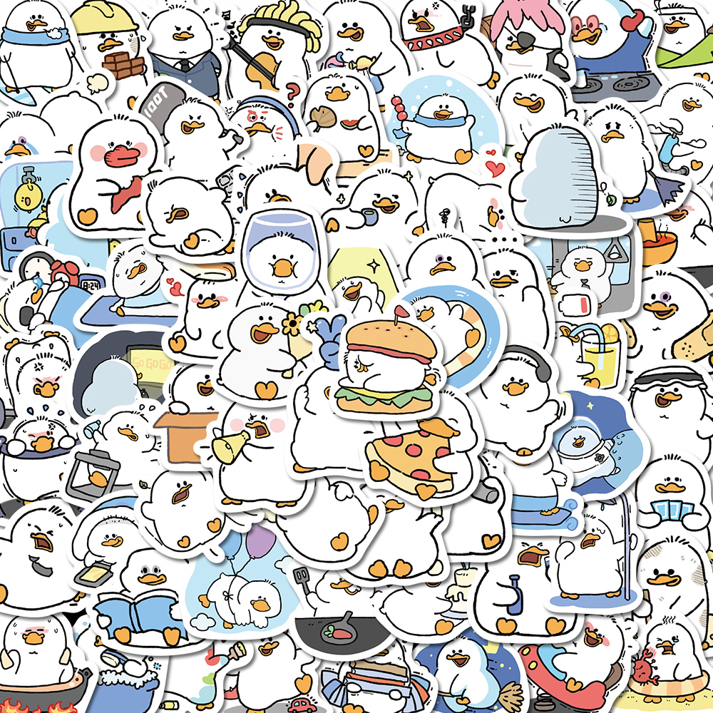 50/100pcs Fafu Duck Cartoon Cute Sticker Mobile Phone Laptop Water Cup ...
