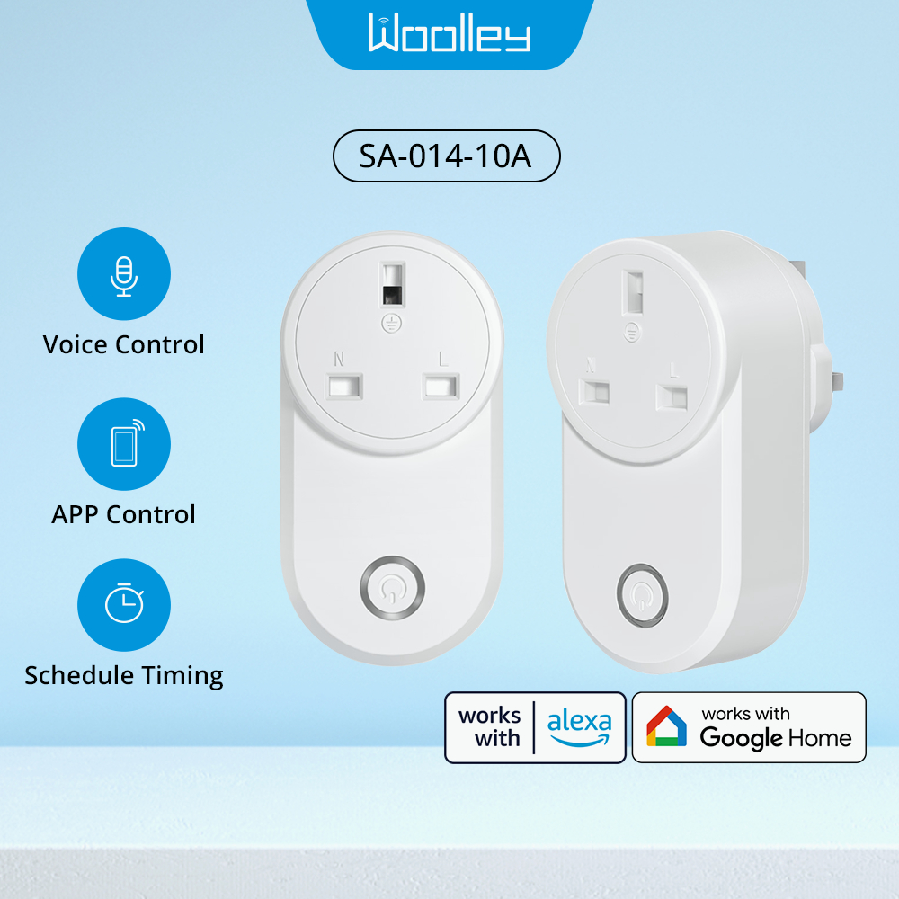 Woolley SA014 UK WiFi Smart Plug Wireless Switch Power Outlet Adapter