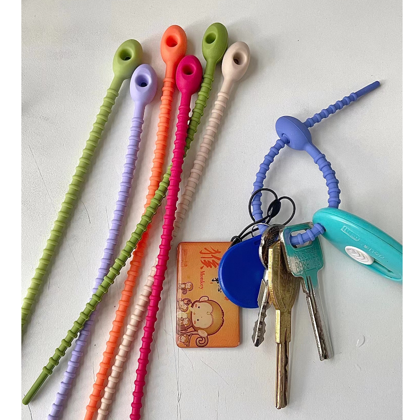 21.5cm DIY keychain jewelry pendant color rope Silica gel | Shopee Malaysia