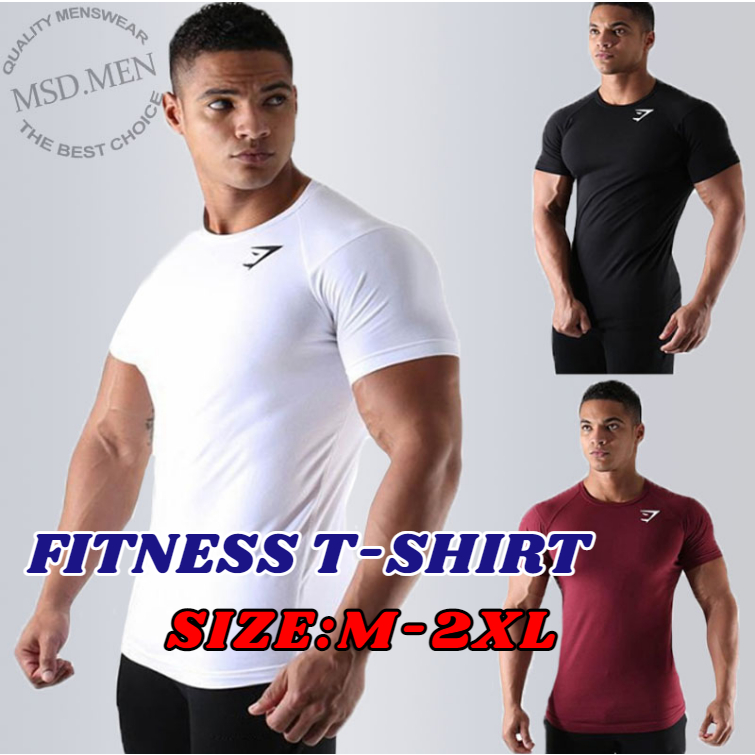 Gym Shark Stringer T Shirt Top Men Gymshark Bodybuilding Slim Cut