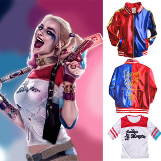 Adult Kids Girl Halloween Cosplay Suicide Squad Harley Quinn Costume Outfit  10 Piece Set V