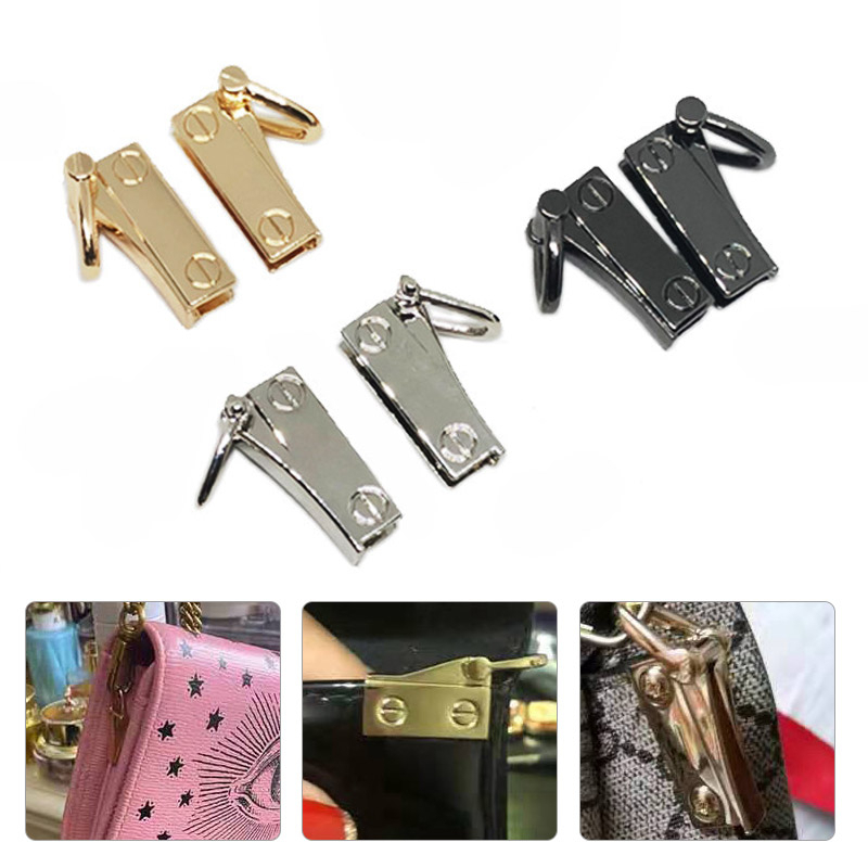1 Pair DIY Metal Bag Side Edge Anchor Gusset Hanger Clamps Link