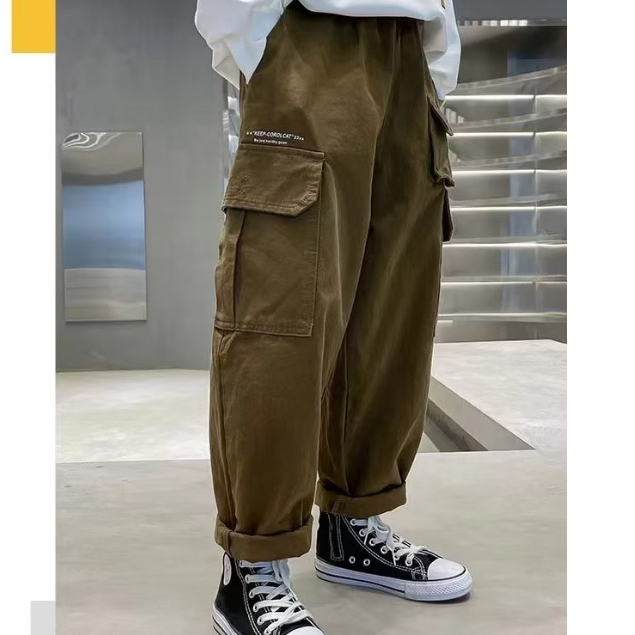 513 Years Old Boys Thin Style Trendy Handsome Fried Street Overalls Trous Shopee Malaysia