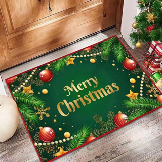 Christmas Doormat Xmas Gnome Tree Decorative Mat Non Slip Washable Winter  Door Mat for Indoor Outdoor Bathroom Kitchen