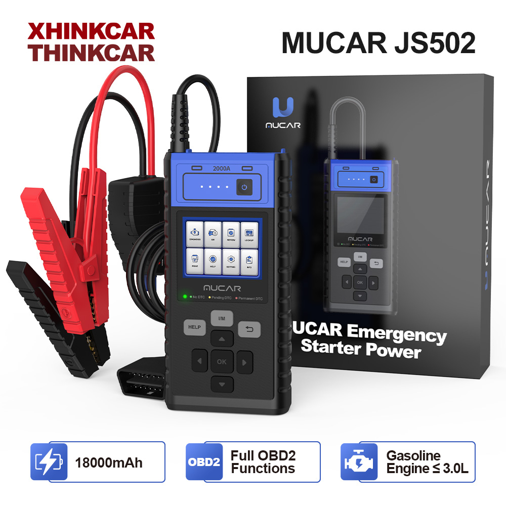 THINKCAR MUCAR JS502 Bluetooth Vehicle Battery Tester 12V 18000mAh