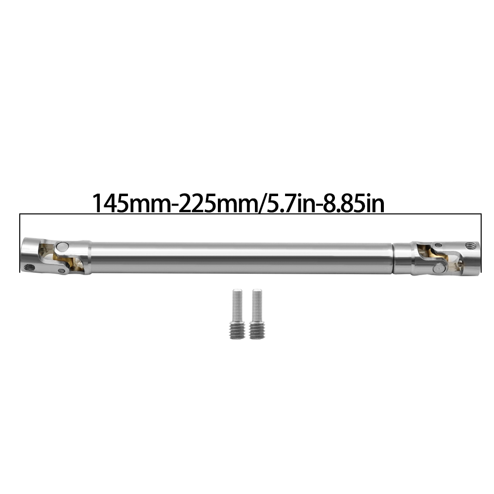 Universal Metal Drive Shaft For SCX10 D90 RC Crawler - Telescopic 112-152mm, 2pcs