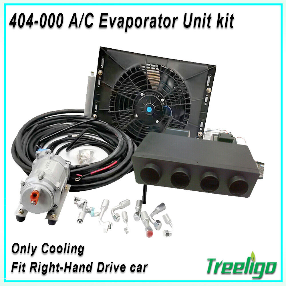 Treeligo 12V/24v Electric Truck Air Conditioner Set for Righthanded
