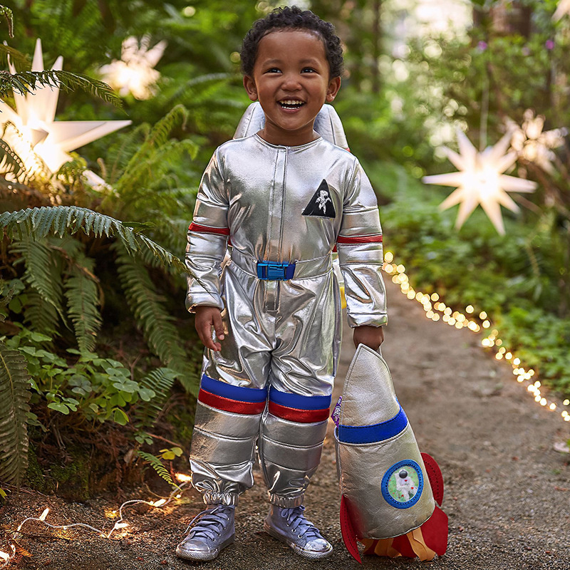 Silver Spaceman Jumpsuit Boys Girls Astronaut Costume for Kids ...