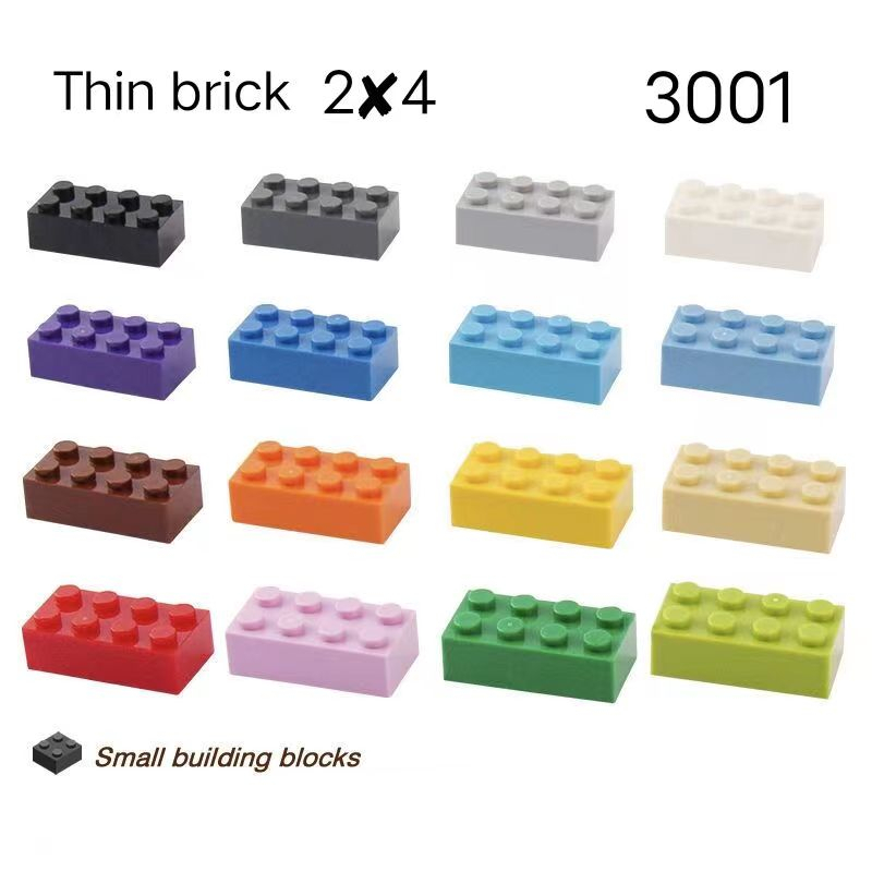 Small Particle MOC Assembly Parts High Brick 2x4 Compatible 3001 ...