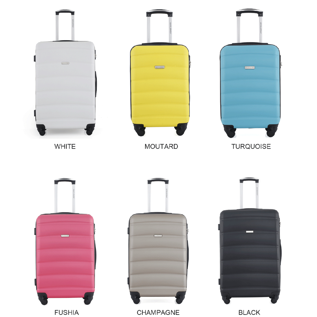 David Jones Luggage 3 Piece Set Suitcase Spinner Hardshell Lightweight