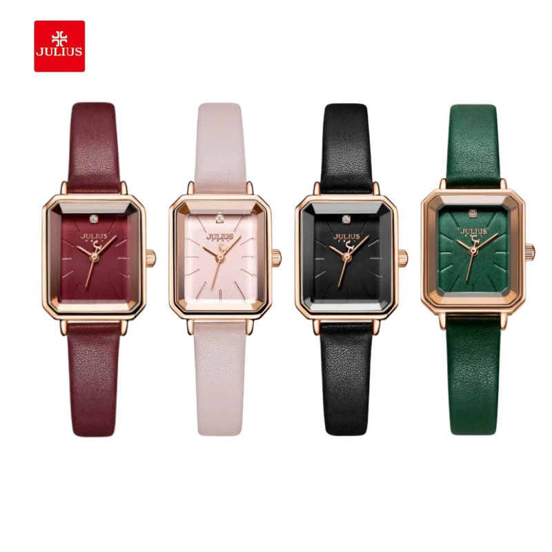 Julius Korea Simple Versatile Temperament Small Square Women's Watch JA ...