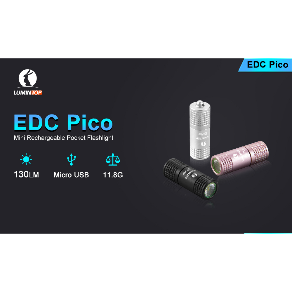 Lumintop EDC Pico mini USB flashlight super light pocket keychain ...