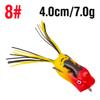 1Pcs Mini Soft Frog Lure 4.0cm/7.0g Floating Toman Swimbait 3D Eyes  Snakehead Fishing Bait Topwater Casting Lures with Double Hooks