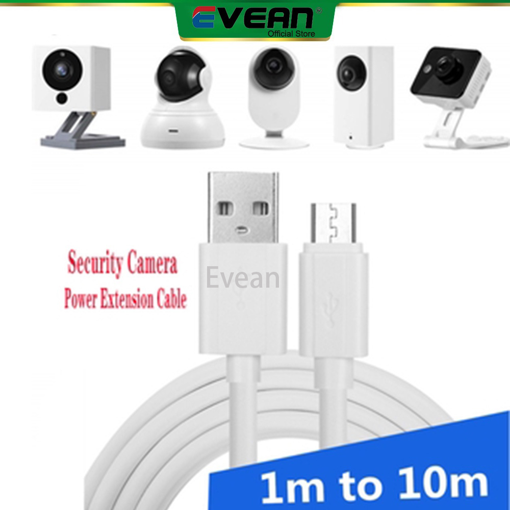 Evean 10M Micro USB Extension Cable Security Camera Cable Android Phone ...