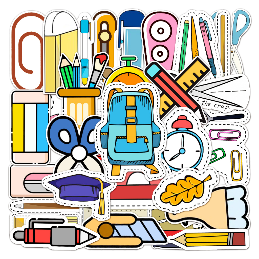 50 Piece Funny Stationery Stickers Waterproof DIY For Phones Laptop Car ...